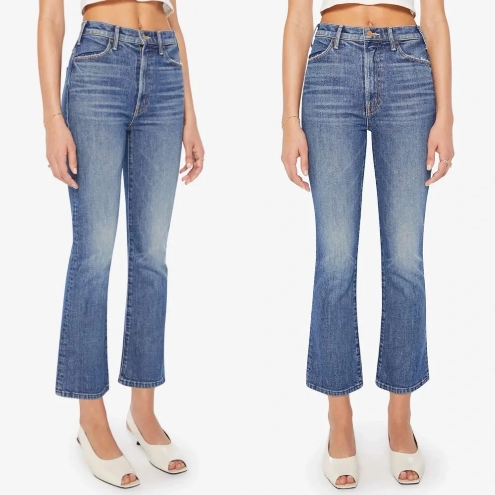 NEW! MOTHER- The Hustler Ankle in Bending The Rules Size 26 Crop Jeans